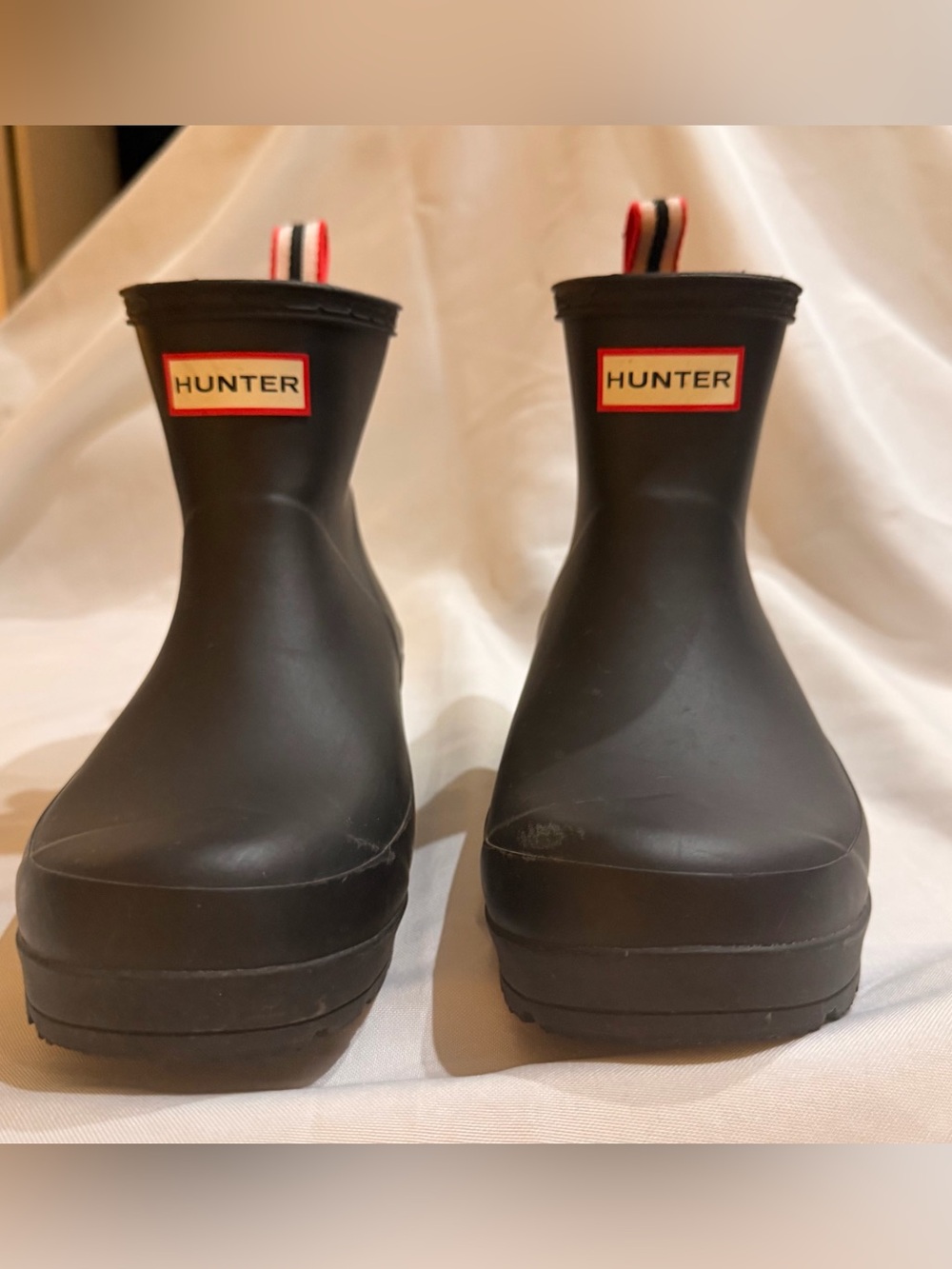 Hunter Original Chelsea Rain Boots Black Waterproof Women’s Size 8 Excellent Con